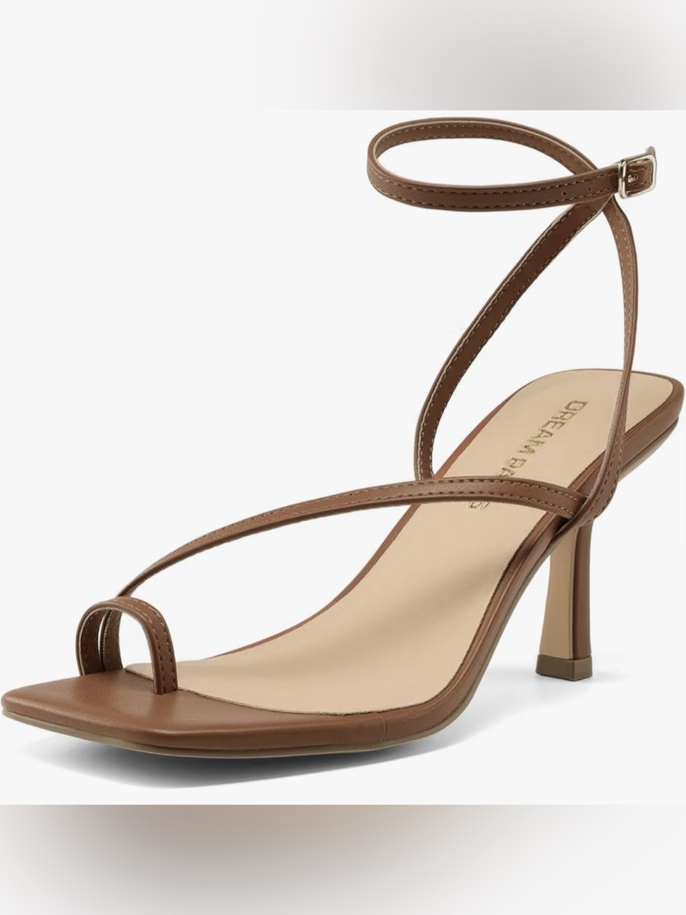 A New Day Brown Ankle-Strap Heels